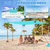 Tenda da spiaggia COSTWAY 300x300cm, tenda solare UPF 50+ Anteprima dell’immagine prodotto 5