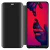 A black flip case for a smartphone is shown open, revealing the smartphone screen displaying a colorful image of hands reaching for each other. Náhled obrázku produktu