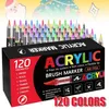 120 Farbe Acrylstifte Marker Set Permanent Wasserfest Pen Produktbild-Vorschau 1
