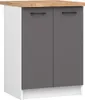 A kitchen cabinet with a wooden countertop. Produktbild-Vorschau