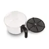 A glass air fryer basket and a black mesh rack are shown against a white background. Podgląd zdjęcia produktu