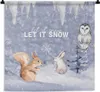 MuchoWow® Wandteppich Wandbehang Winter - Eichhörnchen - Produktbild-Vorschau 1