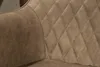 Retro Stuhl PALERMO taupe mit Armlehne und Ziersteppung Produktbild-Vorschau 7