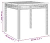 vidaXL Table de jardin beige 80x80x75 cm Poly rotin acacia Voir les images du produit 8
