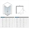 Eckeinstieg duschtür BxBxH:90x90x185cm Duschkabine 6mm Nano Produktbild-Vorschau 3