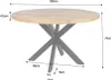 Zita Home Esstisch 120cm rund echtes Massivholz mit Produktbild-Vorschau 6