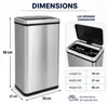 Eurocatch Prullenbak 60 L - Automatische Sensor - RVS Productafbeelding-voorbeeld 7