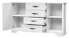 Komoda biała 90x155x45 cm z 4 szufladami 2 drzwiczkami w Podgląd zdjęcia produktu 3