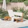 vidaXL Lehátko s polštářem hnědé 200 x 57 x 75 cm akátové Náhled obrázku produktu 3