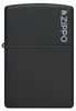 Zippo aansteker, zwart, mat, met logo. Modelnummer: Productafbeelding-voorbeeld 3