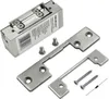 A product shot of an electric door lock and its mounting accessories on a white background. Produktbild-Vorschau