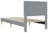 vidaXL Rama łóżka z zagłówkiem jasnoszara 90 x 190 cm Podgląd zdjęcia produktu 6