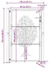 Vidaxl Gate 105x155 cm Baumdesign Acier corten Voir les images du produit 7