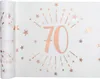Tischläufer Vlies Weiß Zahl 70 Rosegold 5 m x 30 cm Produktbild-Vorschau 1