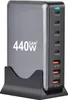 A multi-port USB-C charging station with a stand. Produktbild-Vorschau