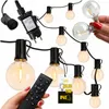 LED zahradní světelný řetěz 15 m, 25 žárovek, dálkové Náhled obrázku produktu 1
