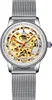 Alienwork Automatikuhr Armbanduhr Damen Silber Metall Mesh Produktbild-Vorschau 1