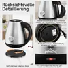 HOMELUX 1,7L Wasserkocher Edelstahl 2200W Retro Produktbild-Vorschau 6