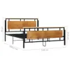 Bett 160x200 cm aus massivem Eichenholz und Produktbild-Vorschau 7