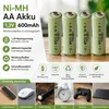 4 stück LogiCell NI-MH-Akku Batterie Mignon AA 600mAh 1,2V Produktbild-Vorschau 2
