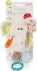 A plush elephant toy with colorful accents, presented in its packaging with a ring accessory. Produktbild-Vorschau