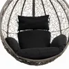 A close-up view of the cushions inside a hanging chair. Produktbild-Vorschau
