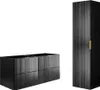 Rodan | Badmöbel Set - Schwarz Matt | 120/57/46 cm & Produktbild-Vorschau 1