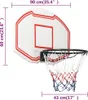 vidaXL Basketballkorb Weiß 90x60x2 cm Polyethylen Produktbild-Vorschau 6