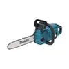 A teal and black Makita chainsaw is shown against a white background. Produktbild-Vorschau