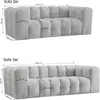 Sofaset Designersofa SOLVIE 2-3 in Stoff Tiffani Beige Produktbild-Vorschau 2