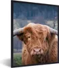 MuchoWow® Gerahmtes Poster Schottischer Highlander - Hörner Produktbild-Vorschau 1