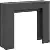 Ausziehbare Konsole 90x25/181 cm Slick Anthrazit Produktbild-Vorschau 1