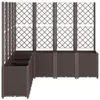 vidaXL Sadzarka z kratką Brązowa 160x160x140 cm PP Podgląd zdjęcia produktu 4