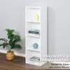 Regał na książki, biały regał MDF z 4 poziomami, 32 x 24 x Podgląd zdjęcia produktu 3