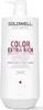 A white pump bottle of Goldwell Dualsenses Color Extra Rich Brilliance Shampoo against a white background. Produktbild-Vorschau