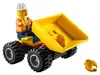 A Lego mining truck with a Lego figure driving it. Produktbild-Vorschau