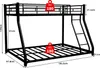 Twin Over Full Metall Etagenbett, Etagenbett Rahmen, Produktbild-Vorschau 2