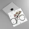 Wanduhr - Quadrat - Glasuhr - Fahrrad Roboter Modern - Produktbild-Vorschau 2