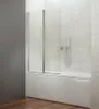 Aqualine WILA Wannenabtrennung 900mm, Chrom, Klarglas Produktbild-Vorschau 1