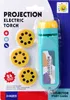The product is a projection electric torch with three projection discs, packaged in a blister pack. Náhled obrázku produktu
