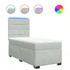 Boxspringbett mit Matratze Hellgrau 90x200 cm Samt Produktbild-Vorschau 1
