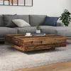 vidaXL Konferenční stolek z regenerovaného dřeva 100 x 100 Náhled obrázku produktu 2