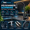 VBChome spoelbak, graniet, zwart, met kraan, 55 x 44 cm, Productafbeelding-voorbeeld 8