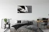 Glasbilder 120x60 Wandkunst Muscle schwarz und weiß Produktbild-Vorschau 3