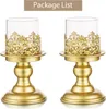 Kerzenständer 2er-Set Gold Metall Kerzenhalter Vintage für Produktbild-Vorschau 8