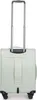 A light mint green suitcase with a retractable handle and wheels, shown from the back. Produktbild-Vorschau