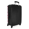NoBoringSuitcases.com® Großer Koffer - Lila mit roten Produktbild-Vorschau 3