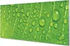 Glasbilder 140x70 Wandkunst Tropfen Blatt Makro Produktbild-Vorschau 1