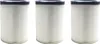 Three cylindrical air filters are shown side by side against a white background. Produktbild-Vorschau