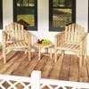 COSTWAY Gartenstuhl Holz, Gartensessel mit geneigter Produktbild-Vorschau 6